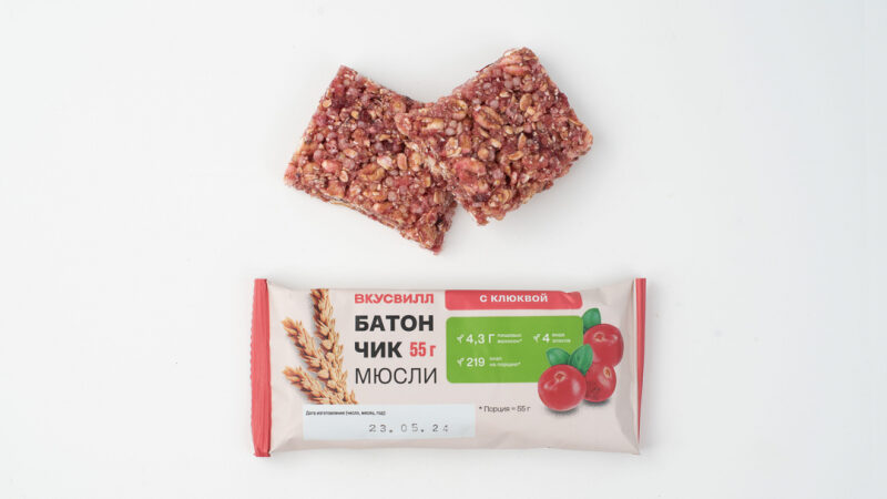 Батончик-мюсли с клюквой